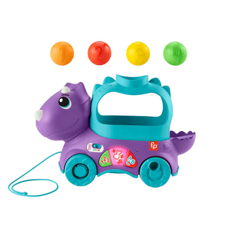 Fisher-Price Poppin’ Triceratops Interactive Ball Popper Pull Toy