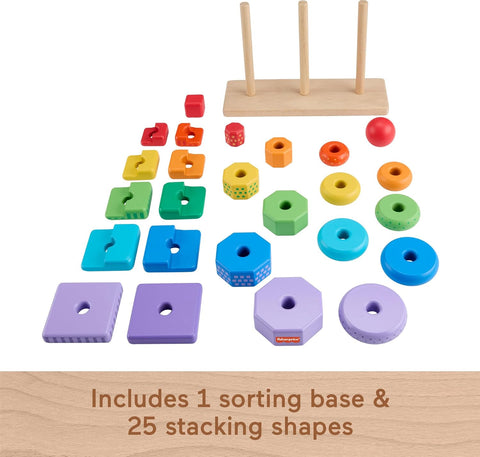 Fisher-Price Wooden Stacking Shape Sorter