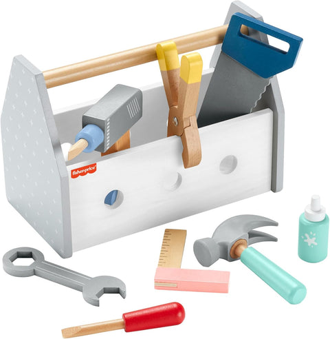 Fisher-Price Wooden Tool Box Set 9 Pieces
