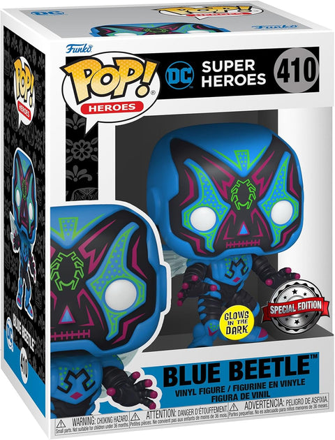Funko Pop! Heroes DC Comics, Dia De Los Blue Beetle Glow In The Dark