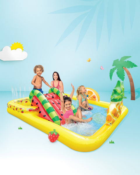 Fun 'N Fruity Inflatable Play Center with Slide 244x191x91cm