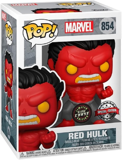 Funko Pop! Marvel Red Hulk Glow-in-the-Dark W/ Chase