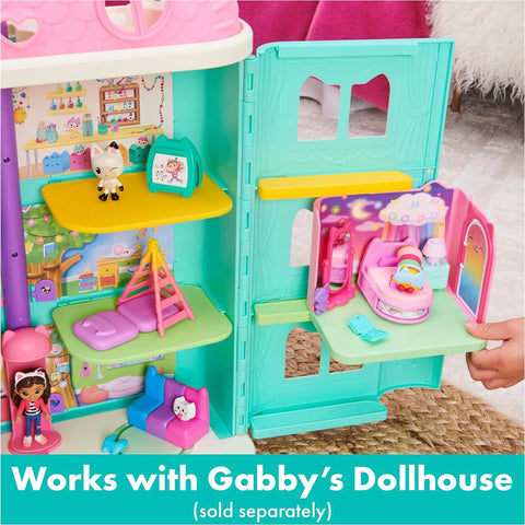 Gabby's Dollhouse, Deluxe Room Set Sweet Dreams Bedroom with Pillow Cat