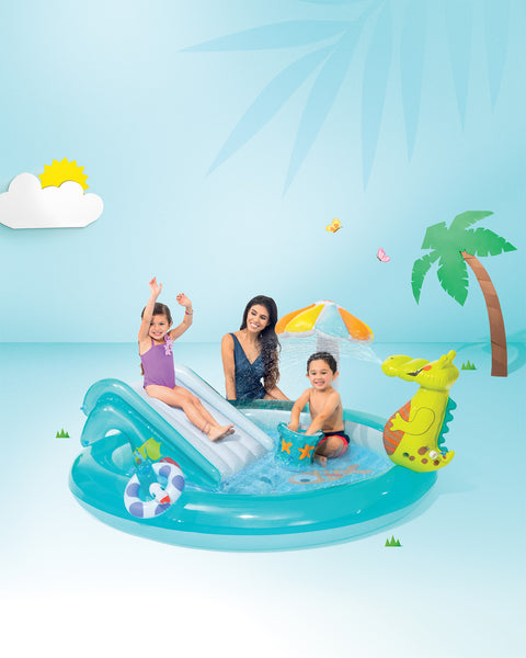 Gator Inflatable Play Center With Slide 200x170x84cm