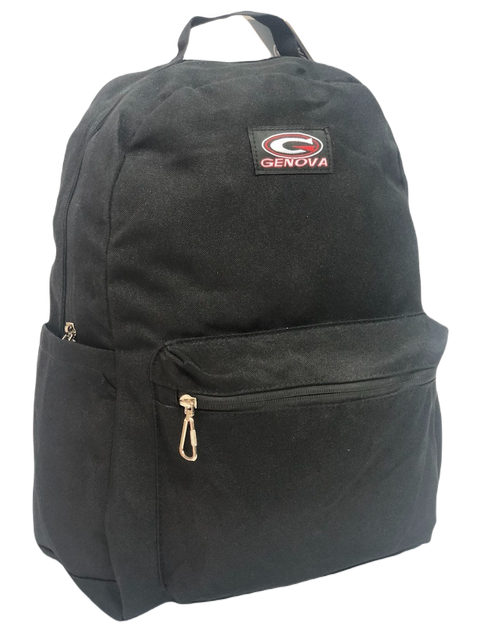 Genova Black 1 Compartment Backpack 43cm