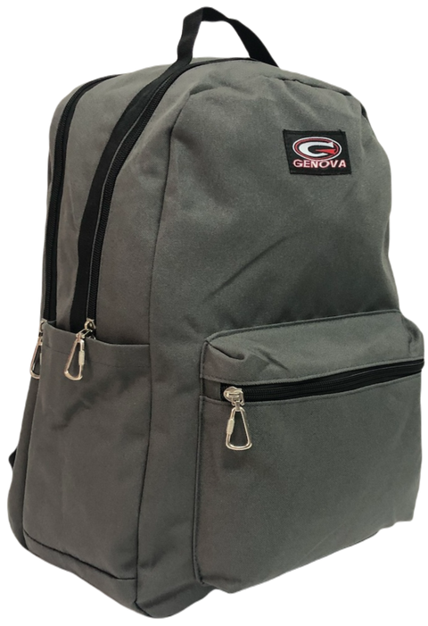 Genova Dark Grey 2 Compartments Backpack 43cm