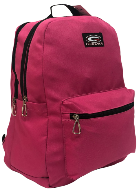 Genova Pink 2 Compartments Backpack 43cm