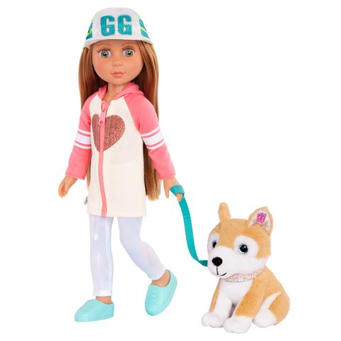 Glitter Girls Tavi & Nougat 36cm Poseable Doll & Pet Dog Plush