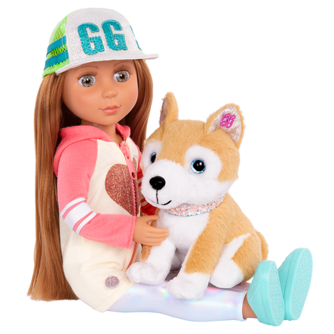 Glitter Girls Tavi & Nougat 36cm Poseable Doll & Pet Dog Plush