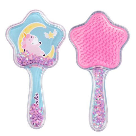 Glittery Hair Brush Unicorn Star