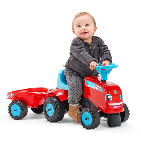 Go! Ride-On Tractor With Trailer, Red