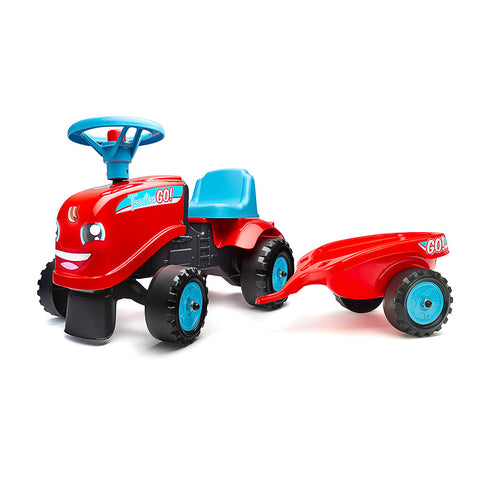 Go! Ride-On Tractor With Trailer, Red