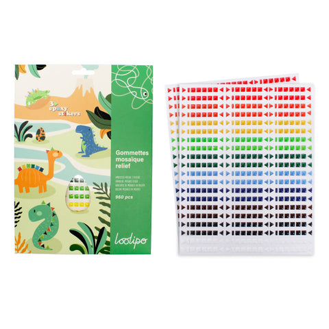 Loolipo Gommettes 3D Époxy Formes Geometriques, Stickers Geometric Forms