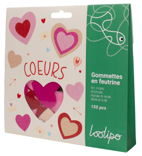 Loolipo Gommettes En Feutrine Coeurs