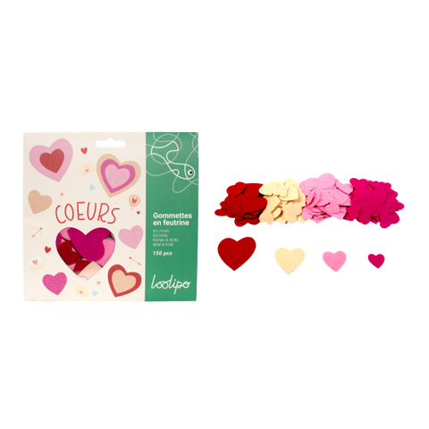 Loolipo Gommettes En Feutrine Coeurs