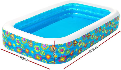 Happy Flora Inflatable Family Pool 305x183x56