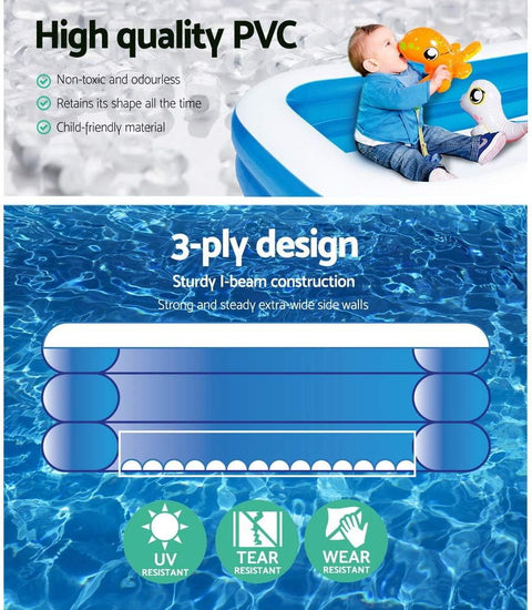 Happy Flora Inflatable Family Pool 305x183x56