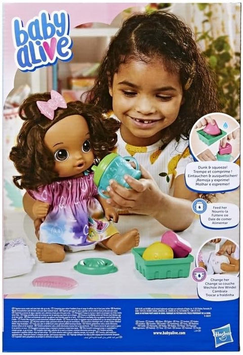 Baby Alive Fruity Sips Doll, Lemon, Pretend Juicer Baby Doll Set