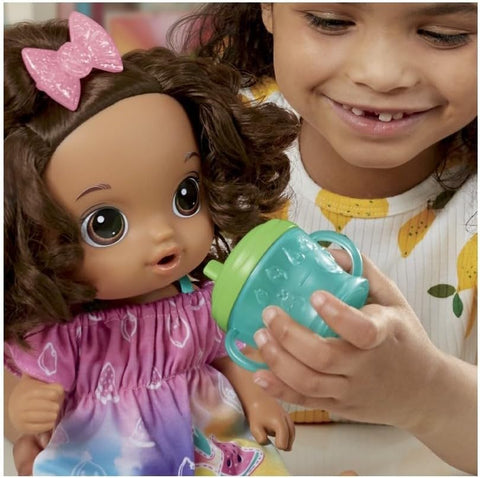 Baby Alive Fruity Sips Doll, Lemon, Pretend Juicer Baby Doll Set