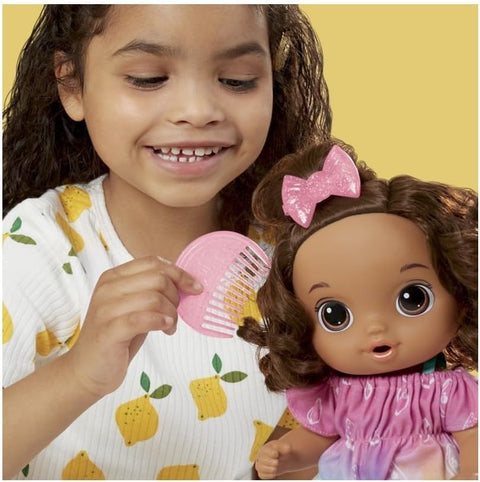 Baby Alive Fruity Sips Doll, Lemon, Pretend Juicer Baby Doll Set