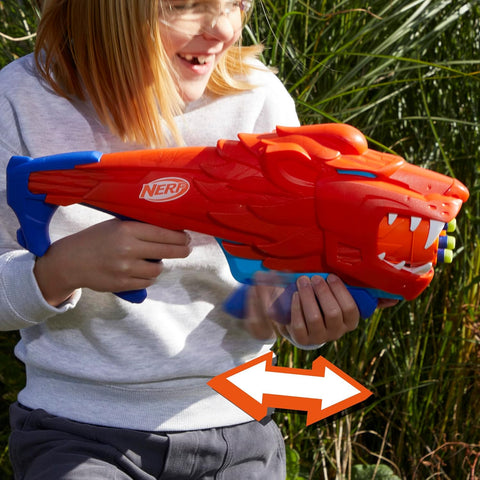 Hasbro Nerf Junior Wild Lionfury, Easy Play Dart Blaster, 16 Nerf Elite Darts