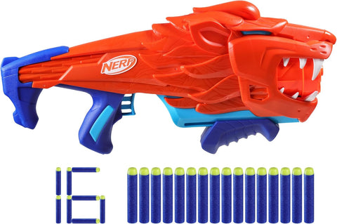 Hasbro Nerf Junior Wild Lionfury, Easy Play Dart Blaster, 16 Nerf Elite Darts