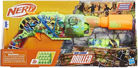 Hasbro Nerf Zombie Driller Dart Blaster 16 Nerf Elite Darts