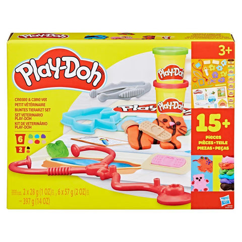 Hasbro Play-Doh Create & Care Vet Playset, 18 Pieces