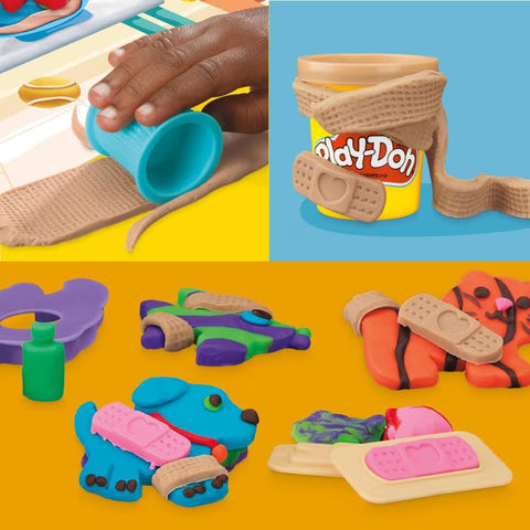 Hasbro Play-Doh Create & Care Vet Playset, 18 Pieces