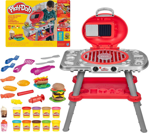 Hasbro Play-Doh Sizzlin' Grill Playset with Lights & Sounds, 17 Accessories