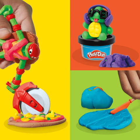 Hasbro Play-Doh Teenage Mutant Ninja Turtles Cowabunga Creations Bendy 4 Inch Action Figures Set