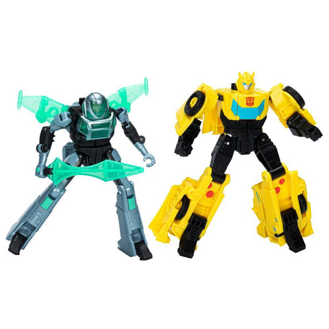 Hasbro Transformers EarthSpark Cyber-Combiner Bumblebee and Mo Malto Action Figures