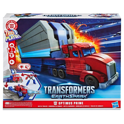 Hasbro Transformers EarthSpark Optimus Prime Battle Trailer Playset