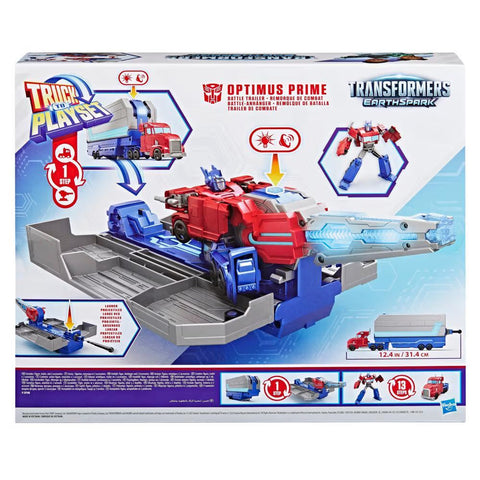 Hasbro Transformers EarthSpark Optimus Prime Battle Trailer Playset