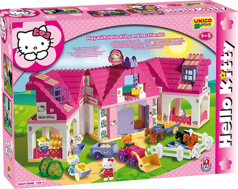 Hello Kitty's Big Farm, Unico Plus, 136 Pieces