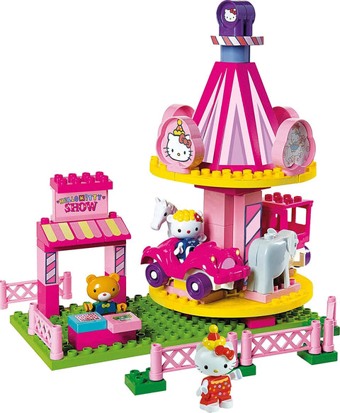 Hello Kitty's Fun Park Carrousel, Unico Plus, 80 Pieces