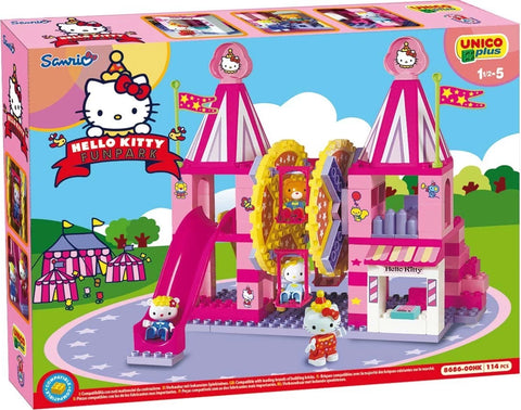 Hello Kitty's Fun Park with Wheel, Unico Plus, 114 Pieces