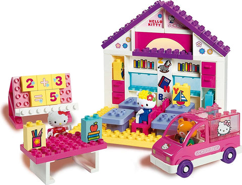 Hello Kitty's School with Bus, Unico Plus, 89 Pieces