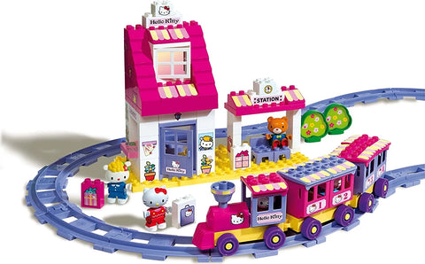 Hello Kitty's Train Set, Unico Plus, 95 Pieces