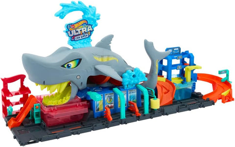Hot Wheels City Ultra Shark Car Wash Playset