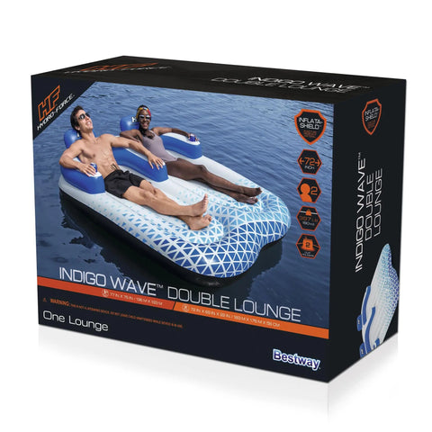 Hydro-Force™ Indigo Wave™ Double 2-Person Lounge 196x193cm