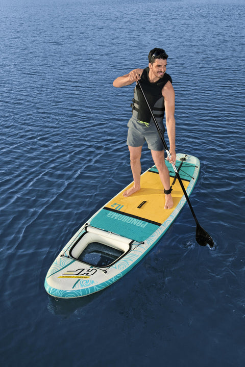 Hydro-Force™ Panorama™ Inflatable Stand-Up Paddleboard Set With Window 340x89x15cm