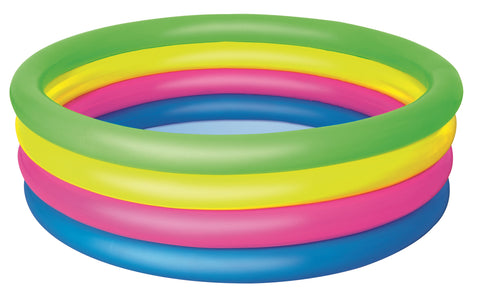 Inflatable 4-Ring Rainbow Play Pool 157x46cm