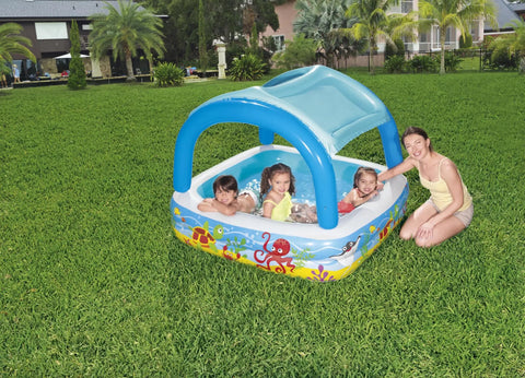 Inflatable Canopy Play Pool 140x140x114cm