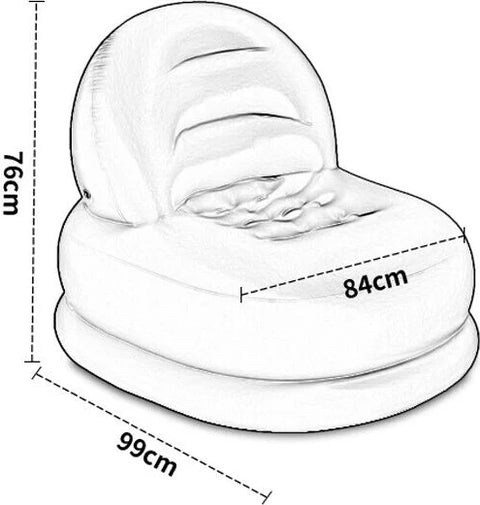 Inflatable Mode Chair, White 84x99x76cm