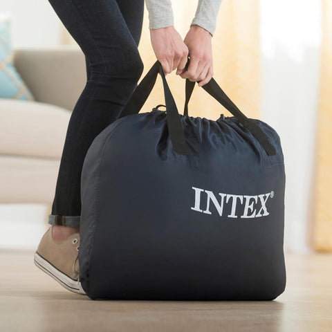Intex Queen Plush Headboard Airbed with Built-in-pump 236x152x46cm