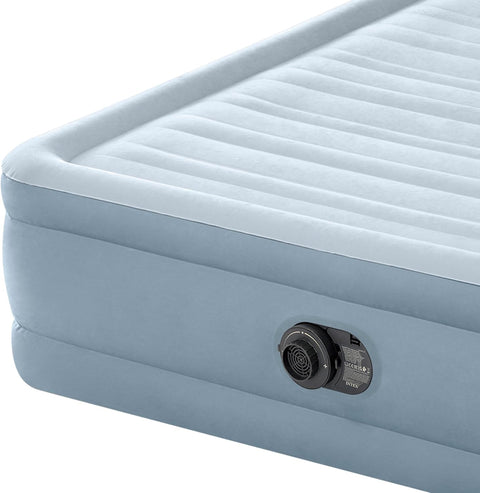 Intex Queen Plush Headboard Airbed with Built-in-pump 236x152x46cm