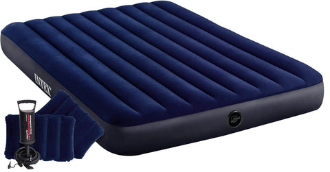 Intex Queen Dura-Beam Downy Airbed with Hand Pump 203x152x25cm