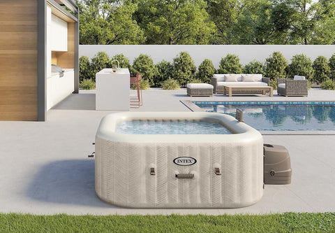 Intex PureSpa Bubble Chevron Deluxe Square Spa 211x71cm 4 Person