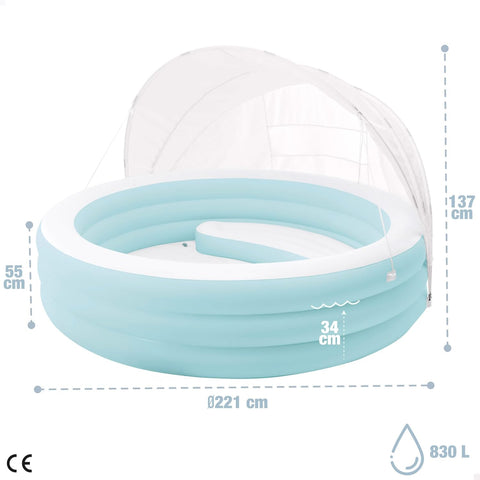Intex Swim Center Canopy Lounge Pool 221x177x137cm